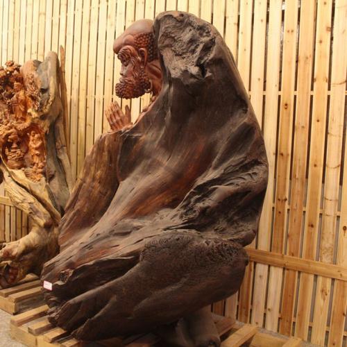 大型根雕 巨型木雕 工艺品礼品 花梨木静悟达摩雕像大型雕刻摆件